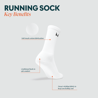 MP Running Socks (pakke med tre) − Hvid - UK 6-8 Billede 6