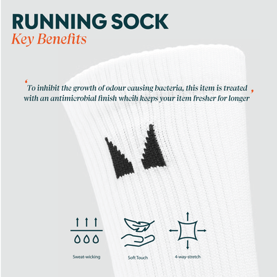 MP Running Socks (pakke med tre) − Hvid - UK 6-8 Billede 7