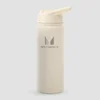 Myprotein Recycled Metal Flip Straw Bottle 500ml – Natural Cream