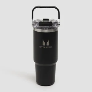 Myprotein Genbrugs Metal Top Håndtag Sugerørs Flaske 900ml - Sort - Colour Black