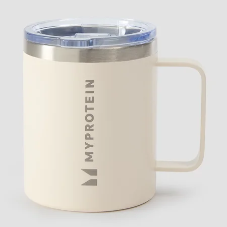 Myprotein Recycled Metal Coffee Cup 350ml – Natural Cream