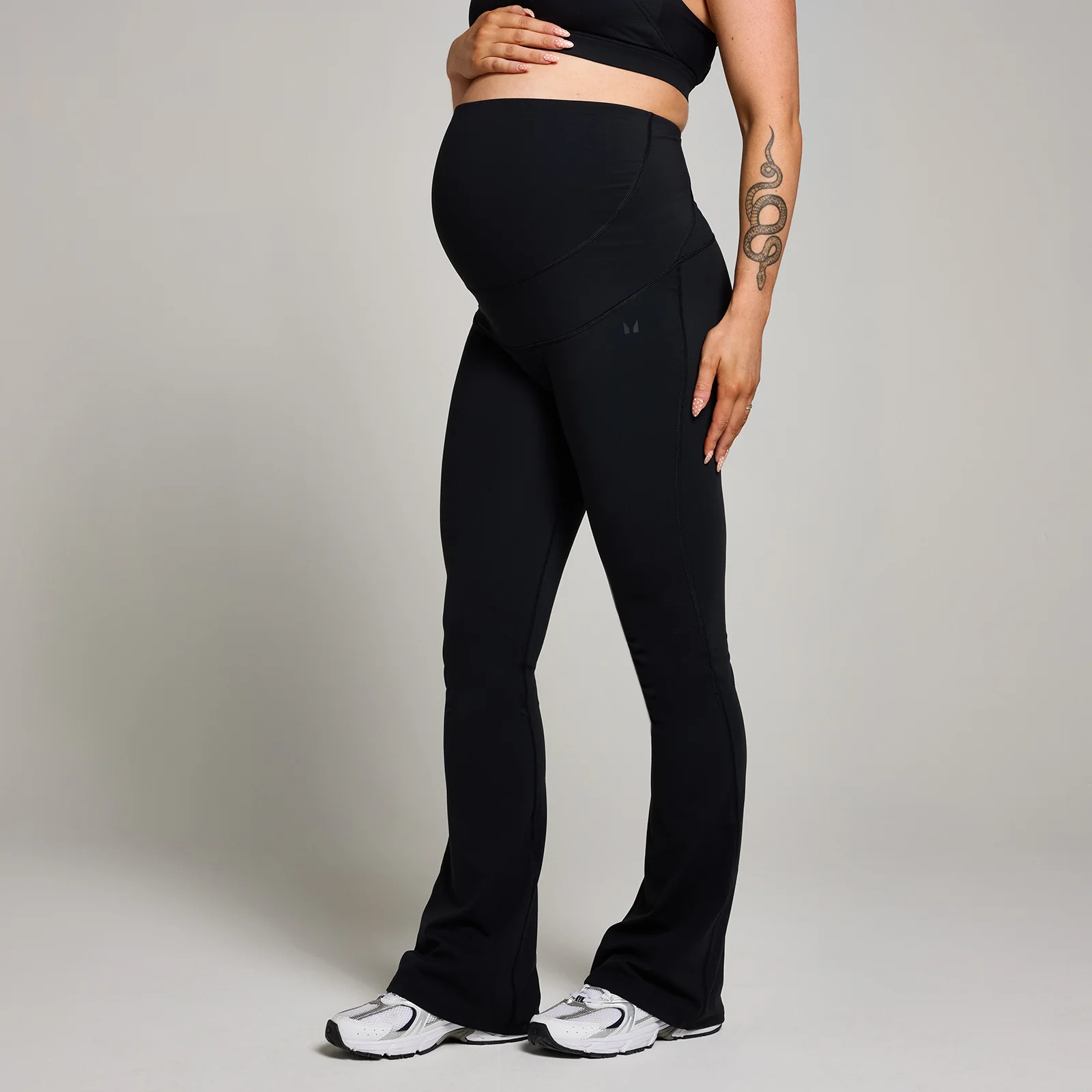 MP Maternity Over the Bump Flared Leggings til kvinder – Sort  - XS Billede 1