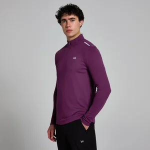 MP Active Gridded 1/4 Zip til mænd – Plum - Size XS