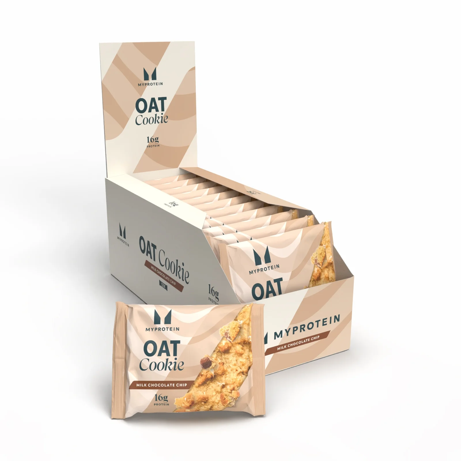 Baked Protein Cookie - 12 x 65g - Milk Chocolate Chip (Oat) Billede 1