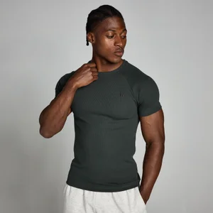 MP Origin Ribbed Muscle Fit T-shirt til mænd − Washed Black - Size M