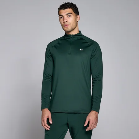 MP Training 1/4 Zip til mænd – Dark Emerald