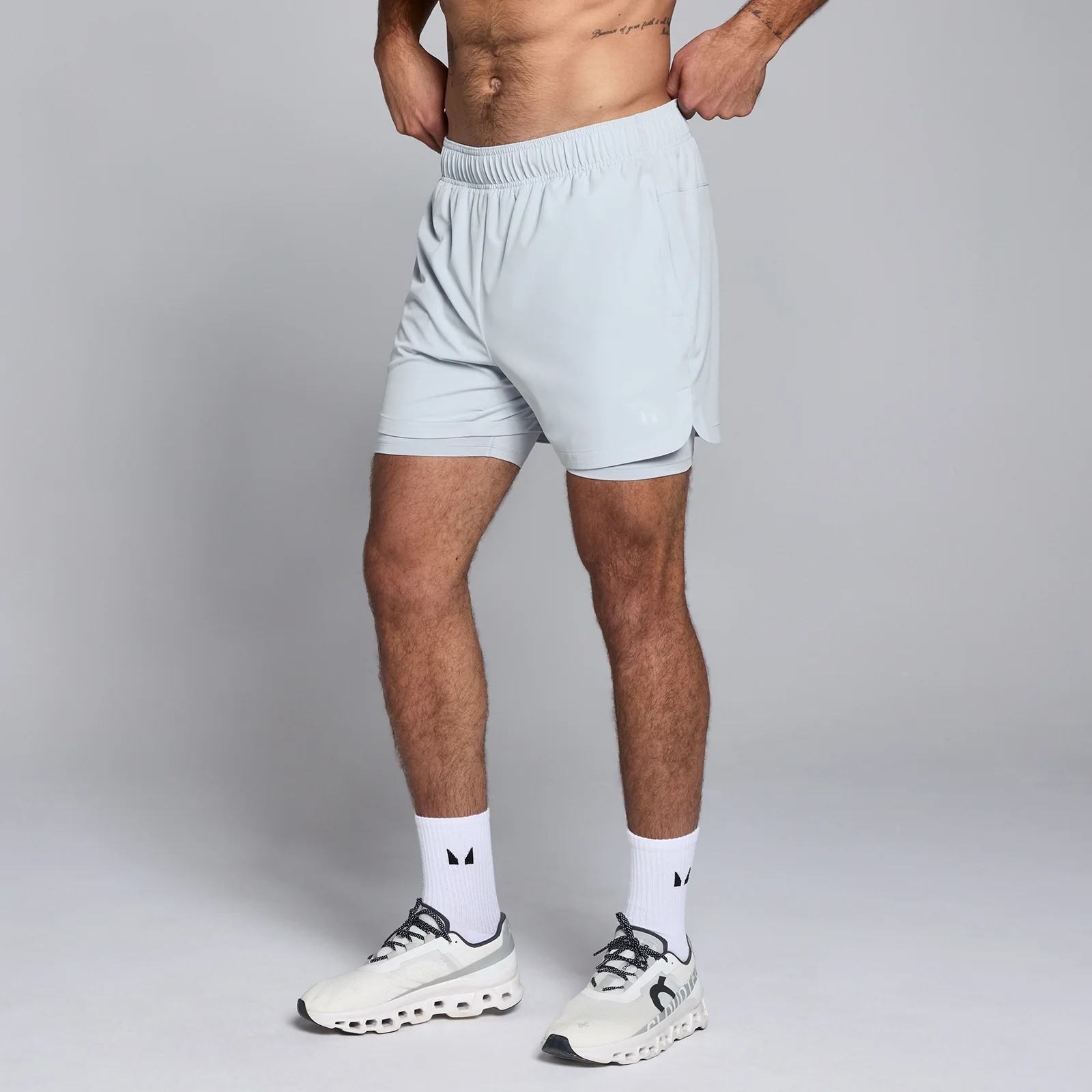 MP 13 cm 2-in-1 Training Shorts til mænd – Lyseblå - XXL Billede 1