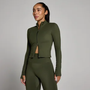 MP Dame Tempo Cropped Jakke - Skovgrøn - Size XS