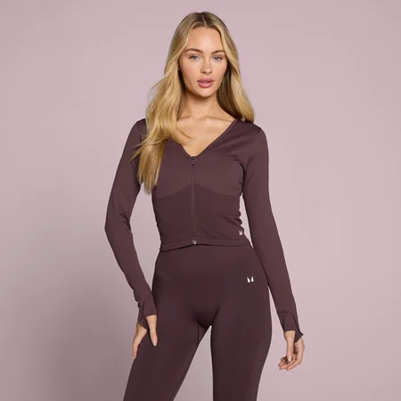 MP Dame Tempo Sømløs Cropped Jakke - Fudge