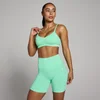 MP Dame Tempo Sømløs Sports-BH med Rynket Front - Mintgrøn