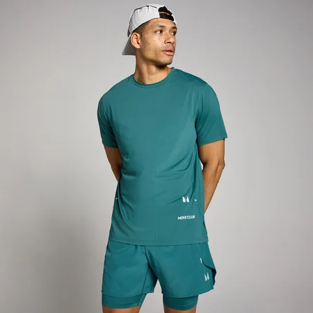 MP Herre Hybrid Mesh T-Shirt - Dyb Blågrøn