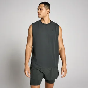 MP Herre Oversized Cotton Modal Tanktop - Vasket Sort - Size XS