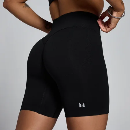 MP Dame Tempo Mellemhøj Sømløse Shorts - Sort
