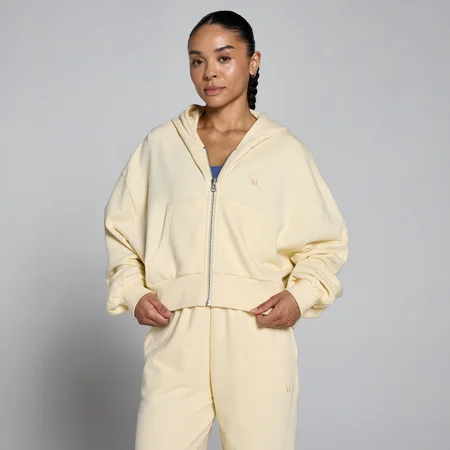 MP Women's Lightweight Loopback hættetrøje med lynlås - Butter