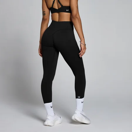 MP Dame Tempo Mellemhøj Sømløse Leggings - Sort