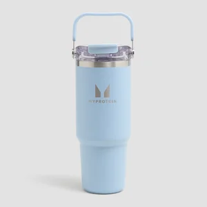 Myprotein Genbrugsmetal Drikkedunk med Tophåndtag og Sugerør 900ml - Lyseblå - Colour Baby Blue