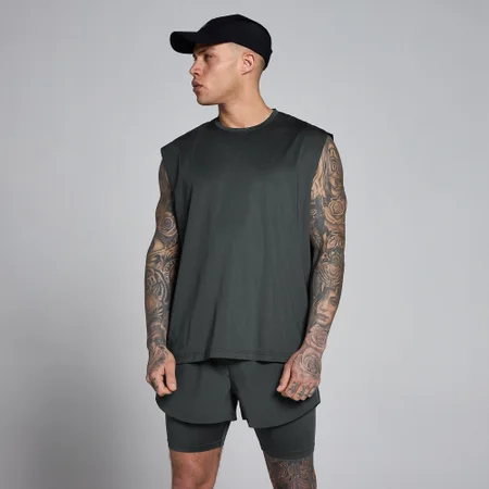 MP Men's Hybrid Oversized Mesh Tank - Vasket sort