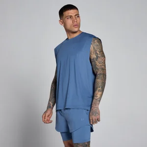 MP Men's Hybrid Oversized Mesh Tank - Slate Blue - Size S