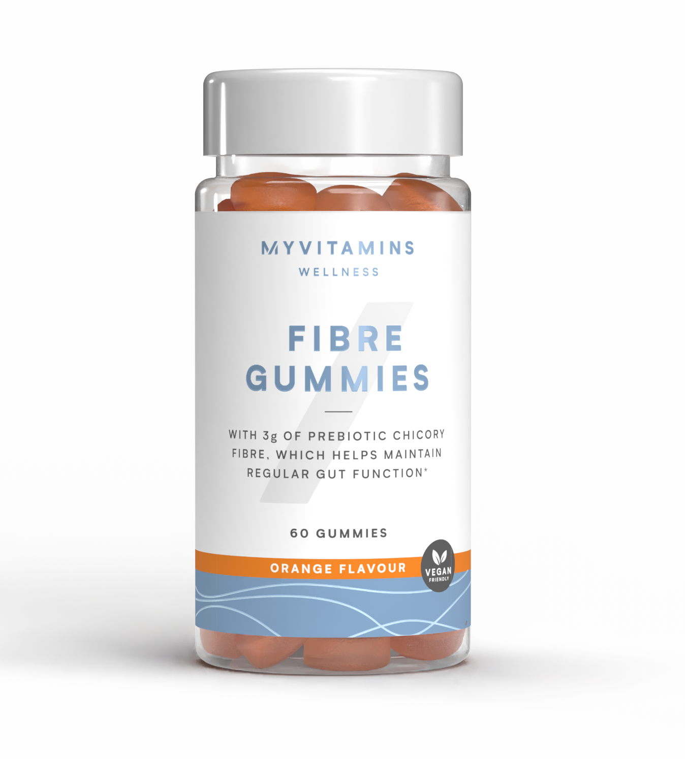 High Fibre Gummies - 60 gummies, 30servings - Appelsin Billede 1