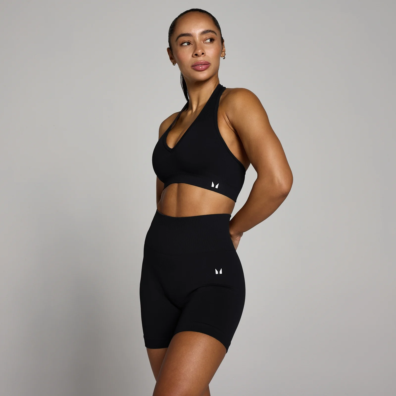 MP Dame Tempo Sømløs Halterneck Sports-BH - Sort - XS Billede 1