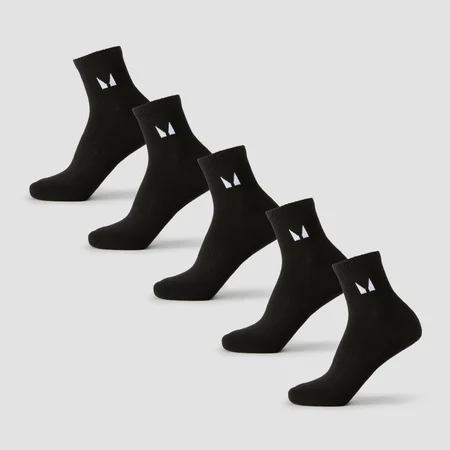 MP Unisex Ankelsokker (5-pak) - Sort