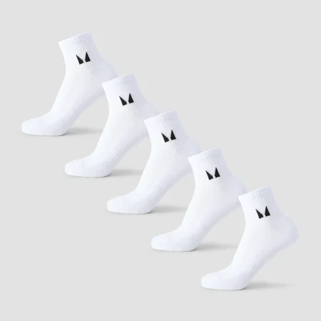MP Unisex Ankelsokker (5-pak) - Hvid