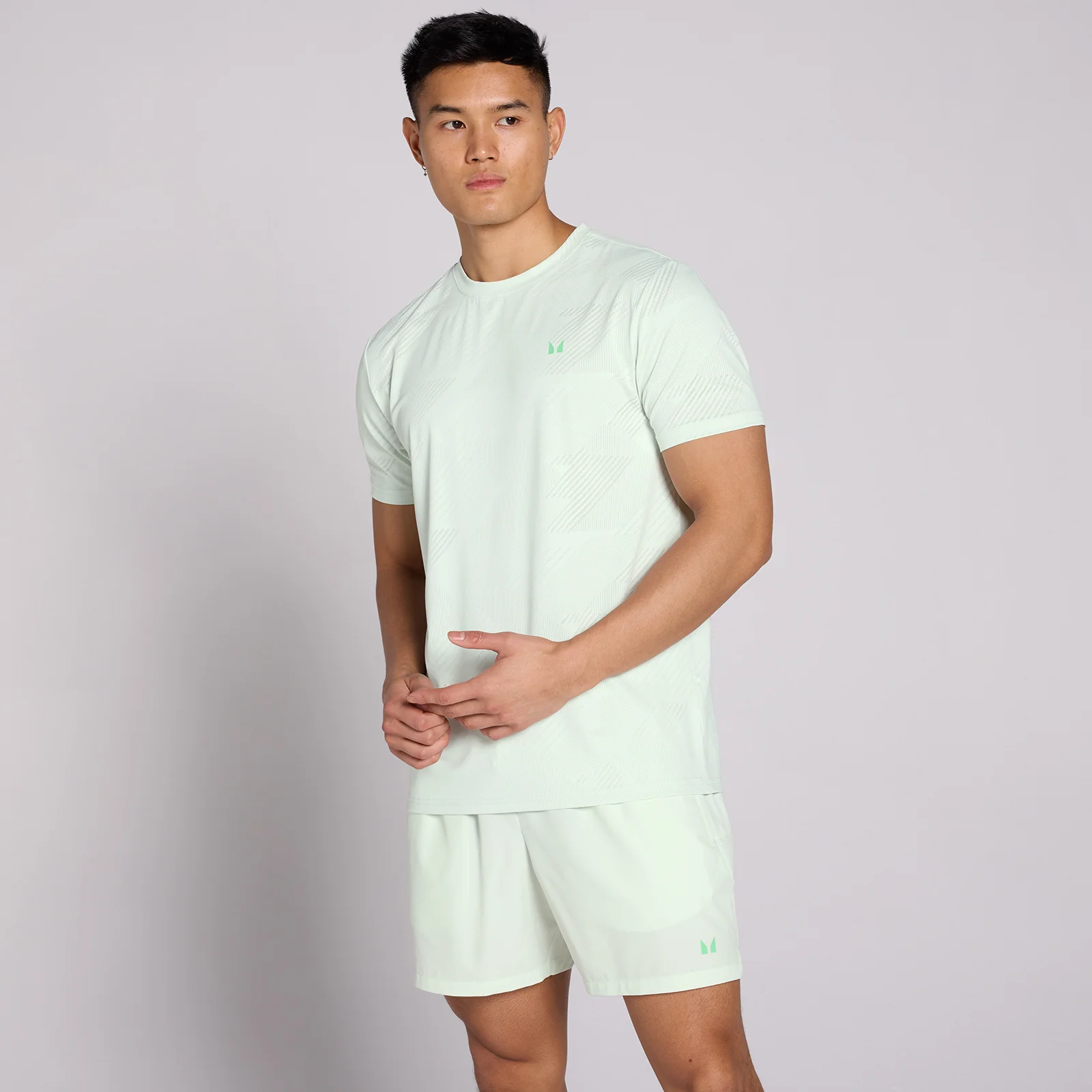 MP Herre Active Training Pillar Grafisk T-Shirt - Pistachio - XS Billede 1