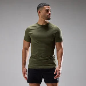 MP mænds Velocity Ultra Seamless t-shirt - Støvet Oliven - Size XS