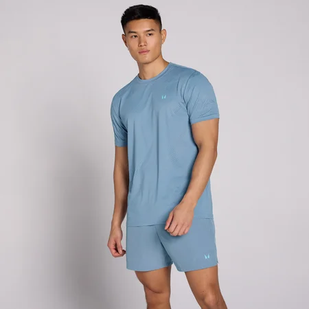 MP Herre Active Training Pillar Graphic T-Shirt - Tågeblå