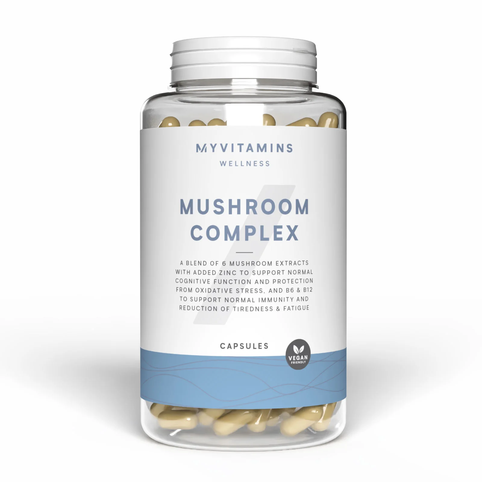 6 In 1 Mushroom Complex Capsules - 60CAPSULES, 30servings Billede 1