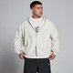 MP Men's Lift Oversized Loopback 2 Way Zip Hoodie - Creamy Grey Marl