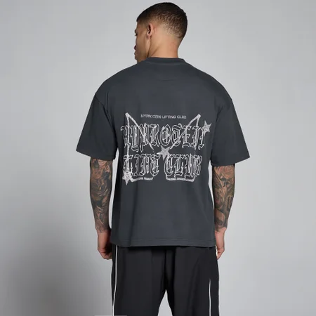 MP mænd Lift Graphic vasket oversized bomuldst-shirt - mørkegrå