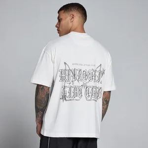 MP mænd Lift Graphic vasket oversized bomuldst-shirt - vintage hvid - Size S