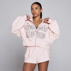 MP Dame Lift Graphic Lifestyle Hoodie med Lynlås - Lyserød - Size XL