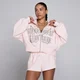 MP Dame Lift Graphic Lifestyle Hoodie med Lynlås - Lyserød