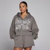 MP Dame Lift Grafisk Lifestyle Hoodie med Lynlås - Mørk Trøffel