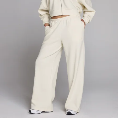 MP Dame Waffle Mellemhøj Straight Leg Joggingbukser - Ivory