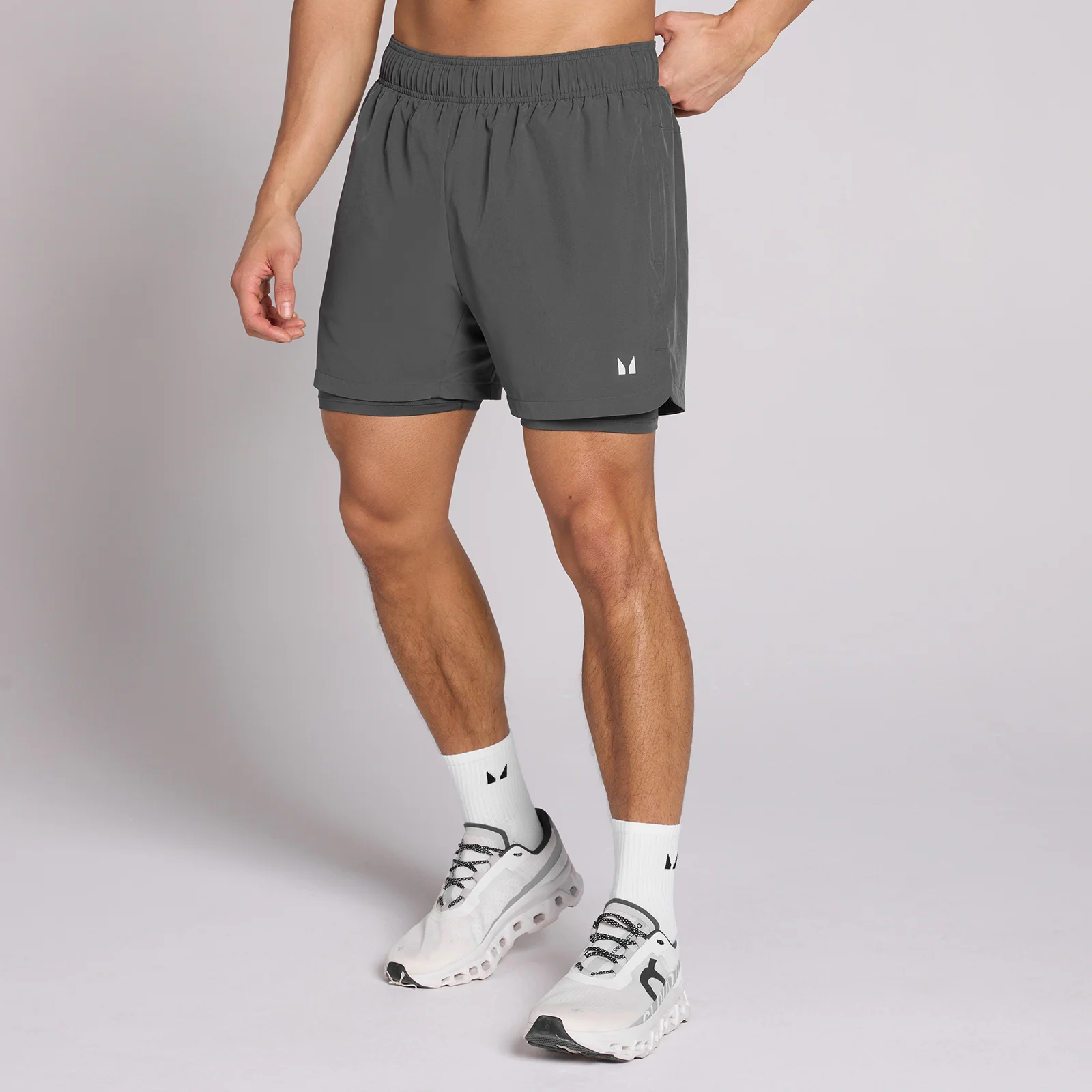 MP Men's 5" 2-in-1 Training Shorts - Dark Grey - M Billede 1