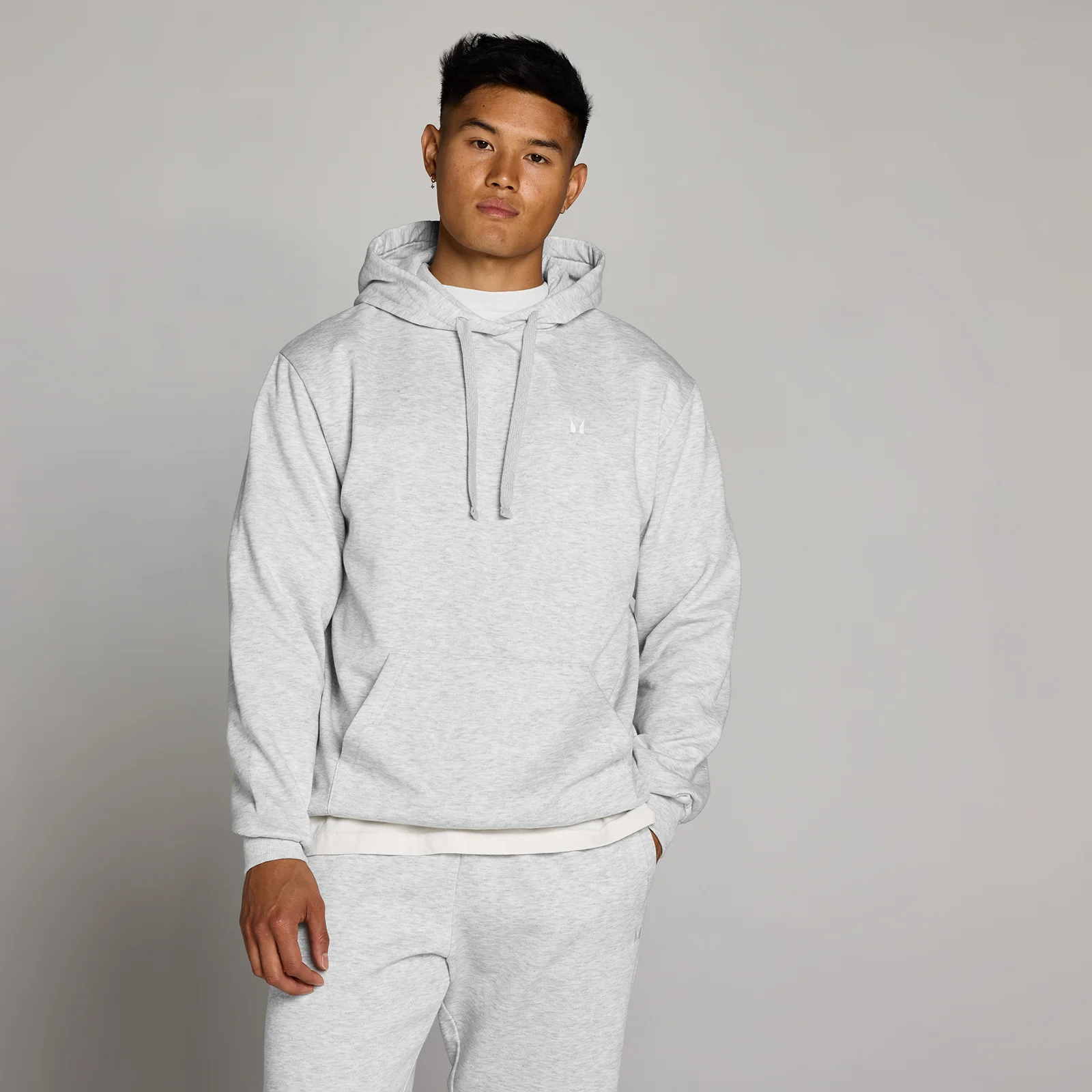 MP Herre Rest Day Hoodie - Lys Grå Meleret - XXL Billede 1