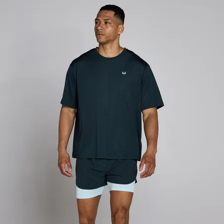 MP Hybrid oversized mesh t-shirt til mænd - Vasket blå