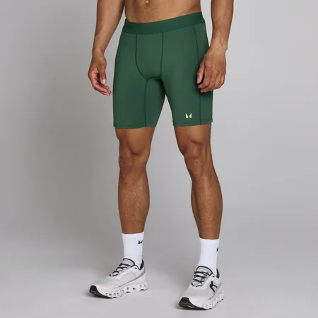 MP Hybrid half tights med lommer til mænd - Racergrøn