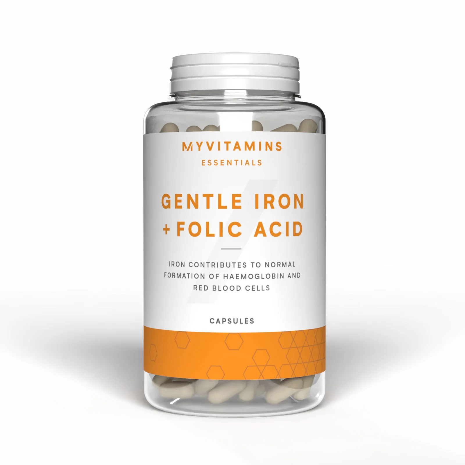 Gentle Iron Bisglycinate + Folic Acid - 30 Capsules, 30servings - Uden smag Billede 1