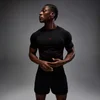 MP Men's Hero Muscle Fit Seamless T-Shirt - Vasket Sort/Hero Rød