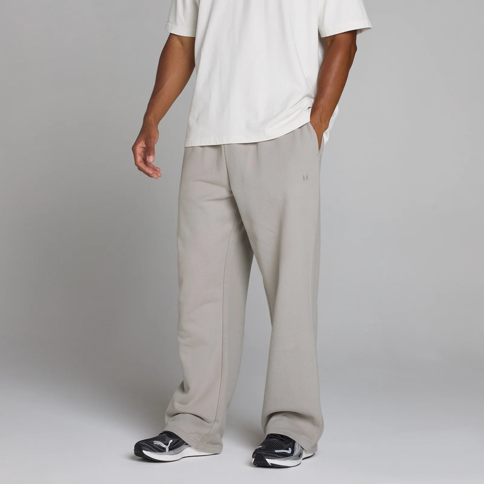 Oversized Straight Leg Jogger - Chalk Grey - M Billede 1