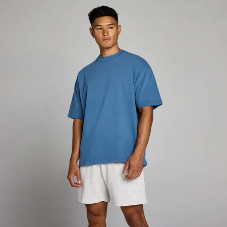 MP Men's Washed Oversized bomuldst-shirt - Track blå