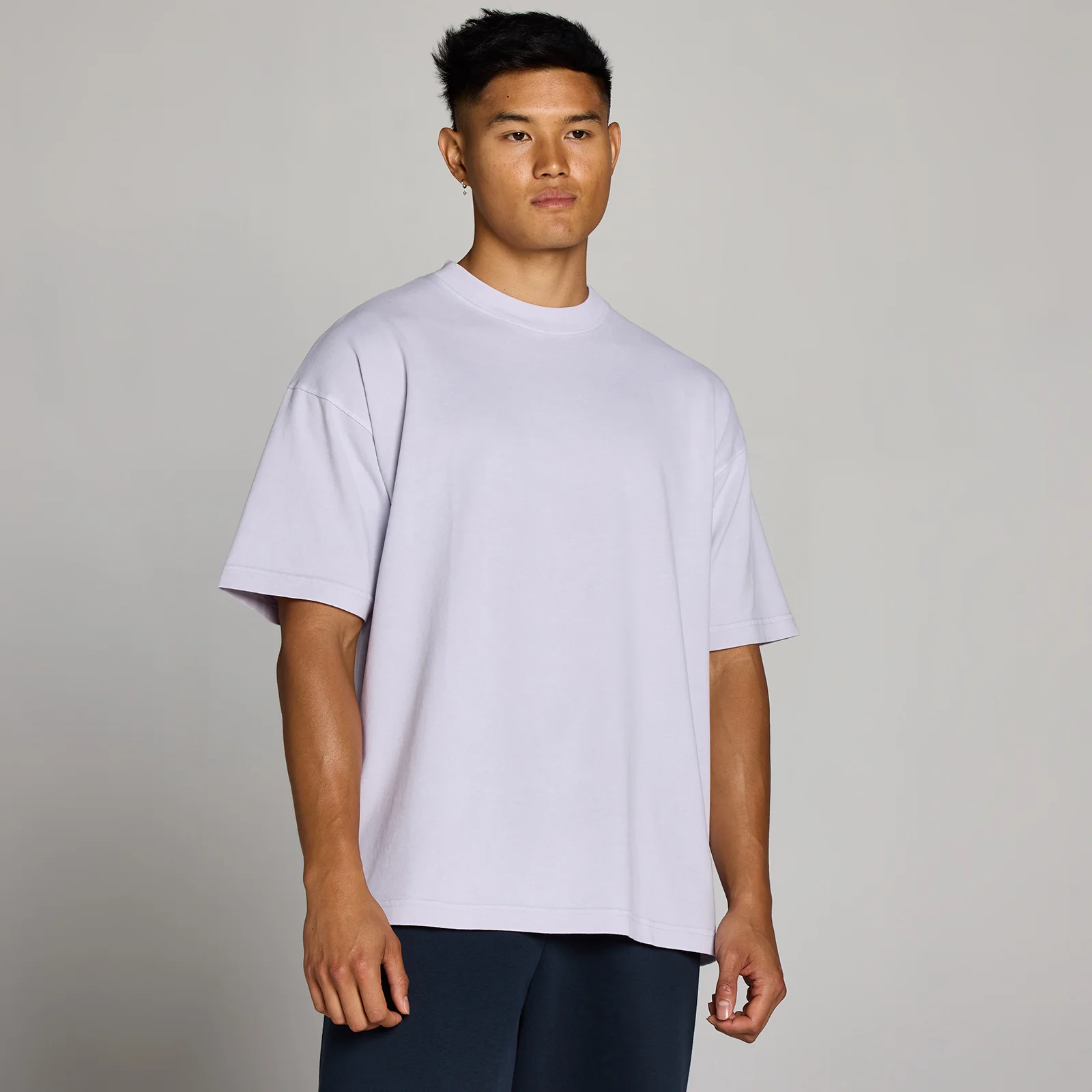 MP Men's Washed Oversized bomuldst-shirt - Lilla grå - XS Billede 1