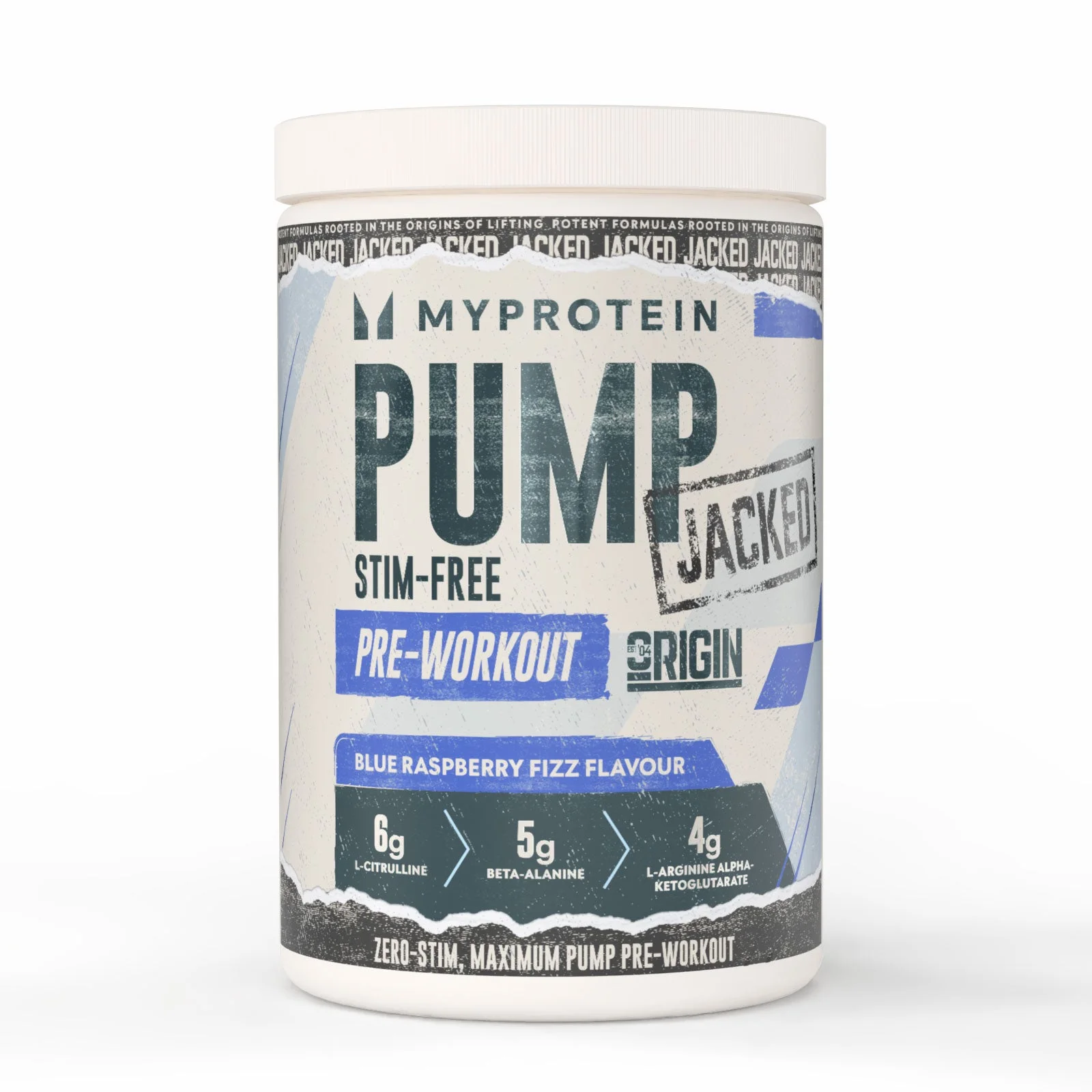 Origin Jacked Pump - 625G - 25servings - Blue Raspberry Fizz Billede 1