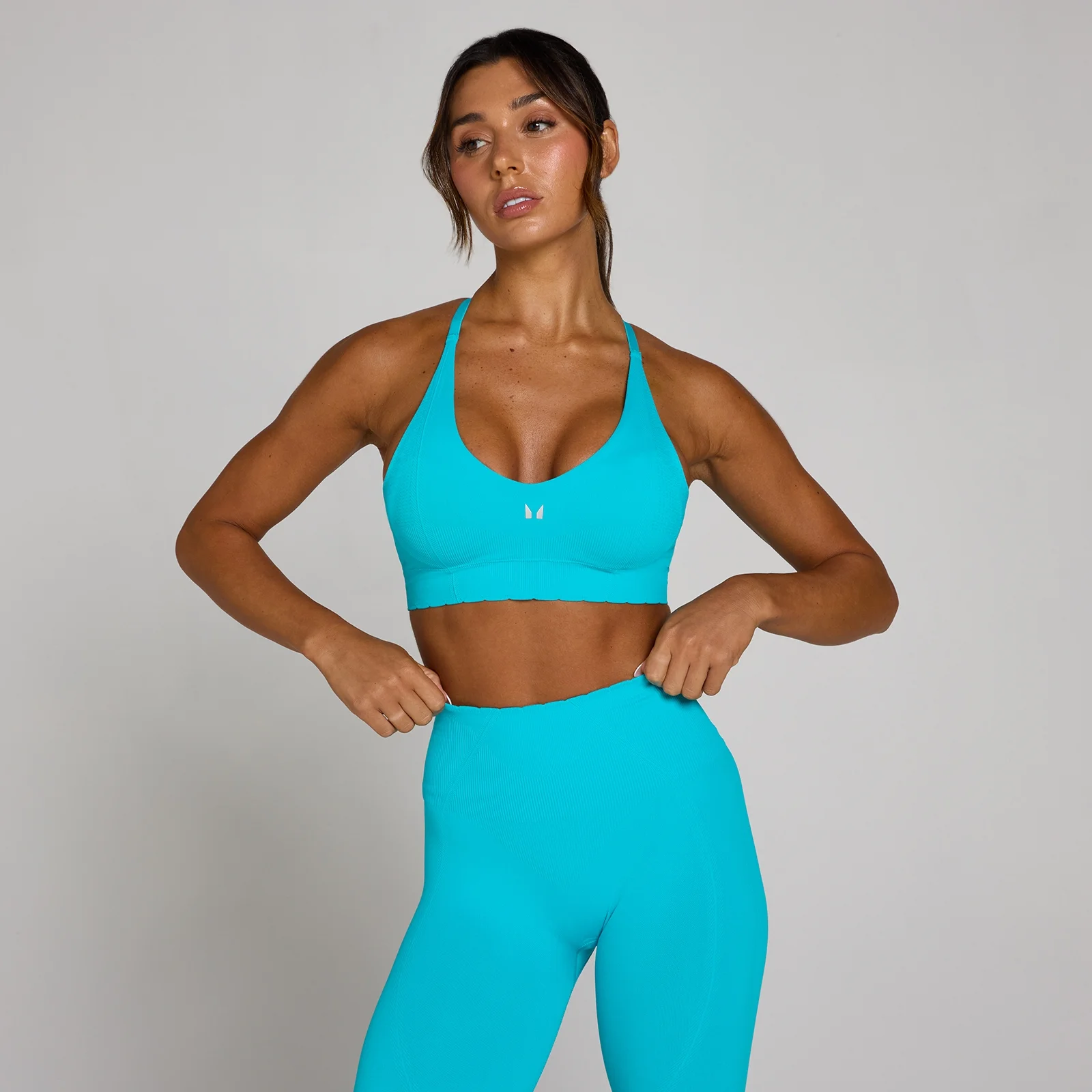 MP Women's Tempo Ultra Seamless Sports-bh - Elektrisk Blå - XS Billede 1