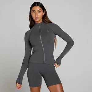 MP Women's Tempo Ultra Seamless Jakke med Lynlås - Robust Grå - Size XS
