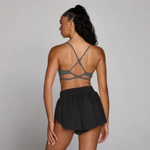 MP Women's Tempo Adjustable Strappy Back Sports Bra - Mørkegrå - Size M